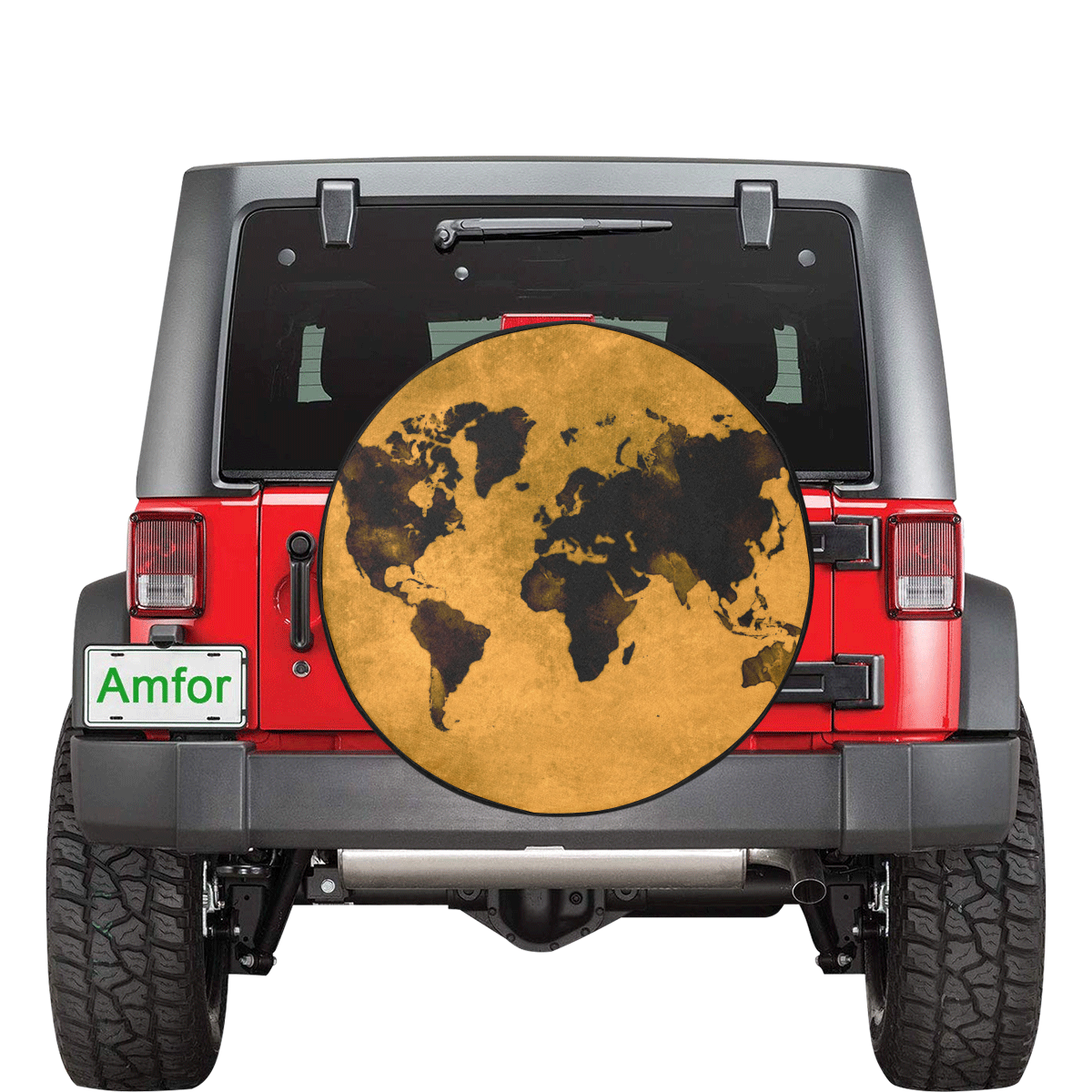 world map #world #map 34 Inch Spare Tire Cover