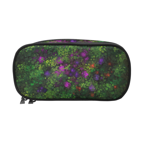 Wild Rose Garden, Oil painting. Red, purple, green Pencil Pouch/Large (Model 1680)