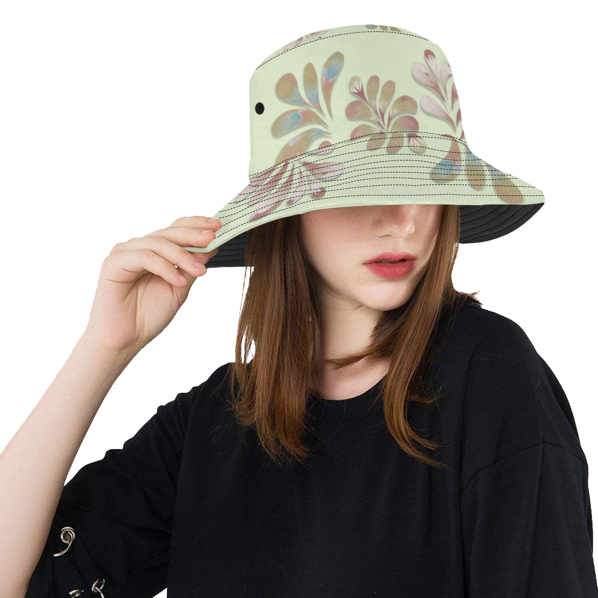 Pastel Floral Dance Pattern All Over Print Bucket Hat