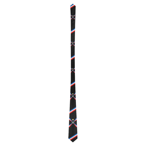 Assyrian Flag on Black Classic Necktie (Two Sides)