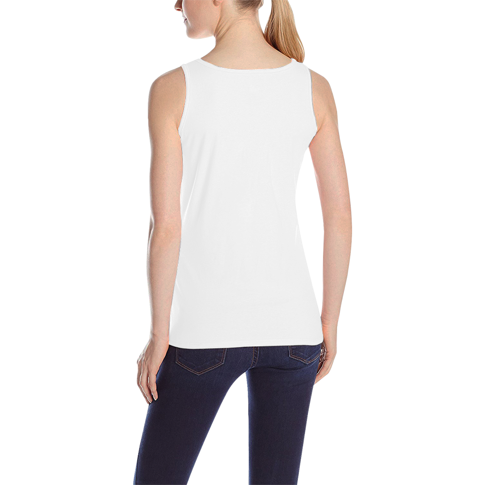 color white All Over Print Tank Top for Women (Model T43)