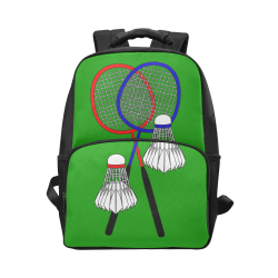 Badminton Rackets and Shuttlecocks Sports Green Unisex Laptop Backpack (Model 1663)