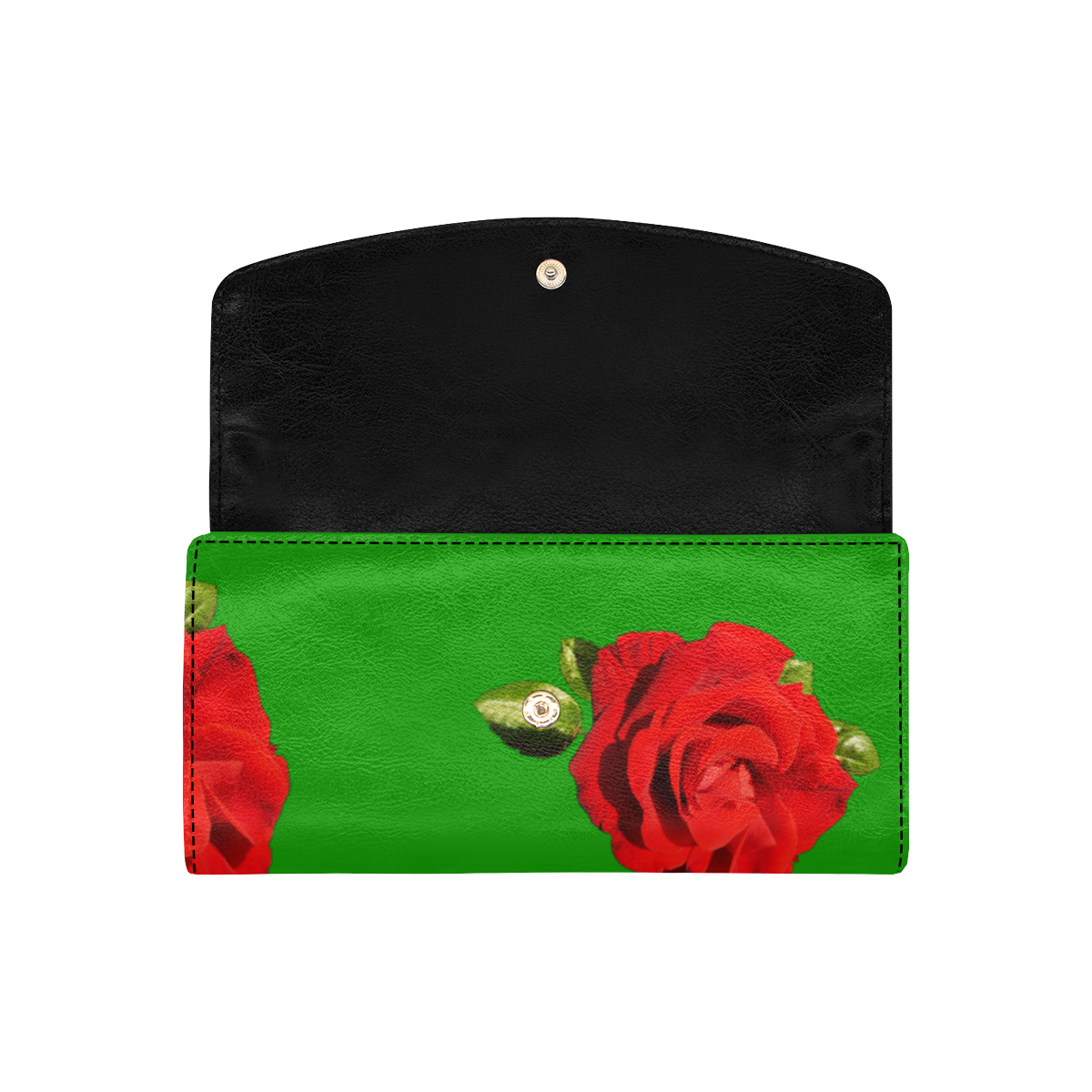 Fairlings Delight's Floral Luxury Collection- Red Rose Women's Flap Wallet 53086c4 Women's Flap Wallet (Model 1707)