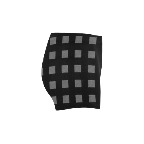 Mod Black Gray Checks Briseis Skinny Shorts (Model L04)
