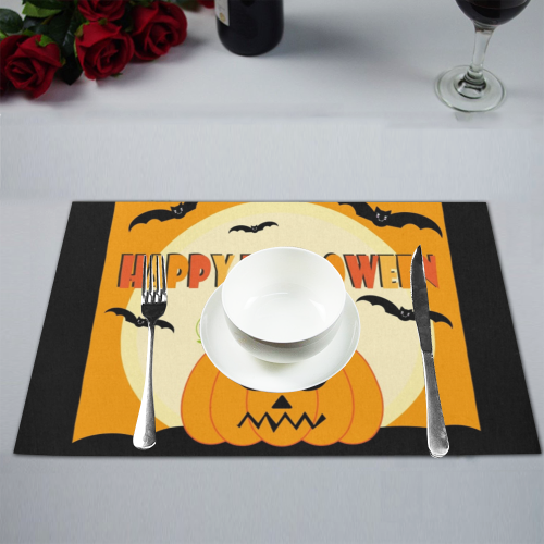Happy Halloween Jack-O-Lantern Placemat 12’’ x 18’’ (Set of 6)