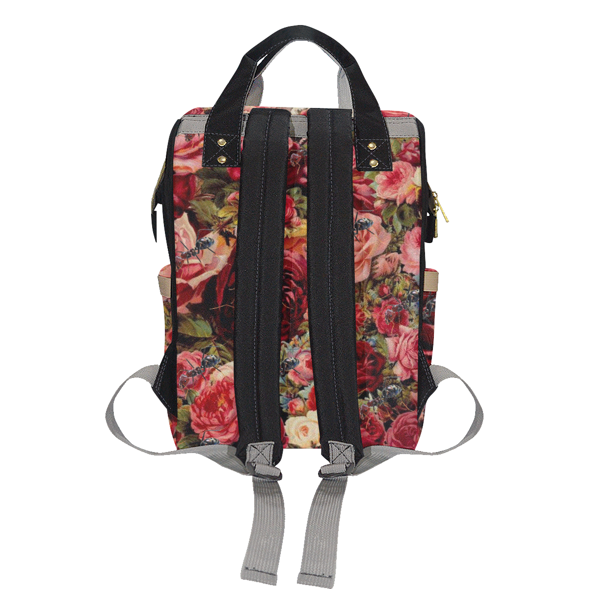 Ants n Roses Multi-Function Diaper Backpack/Diaper Bag (Model 1688)