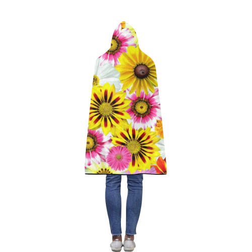 Spring Time Flowers 1 Flannel Hooded Blanket 40''x50''