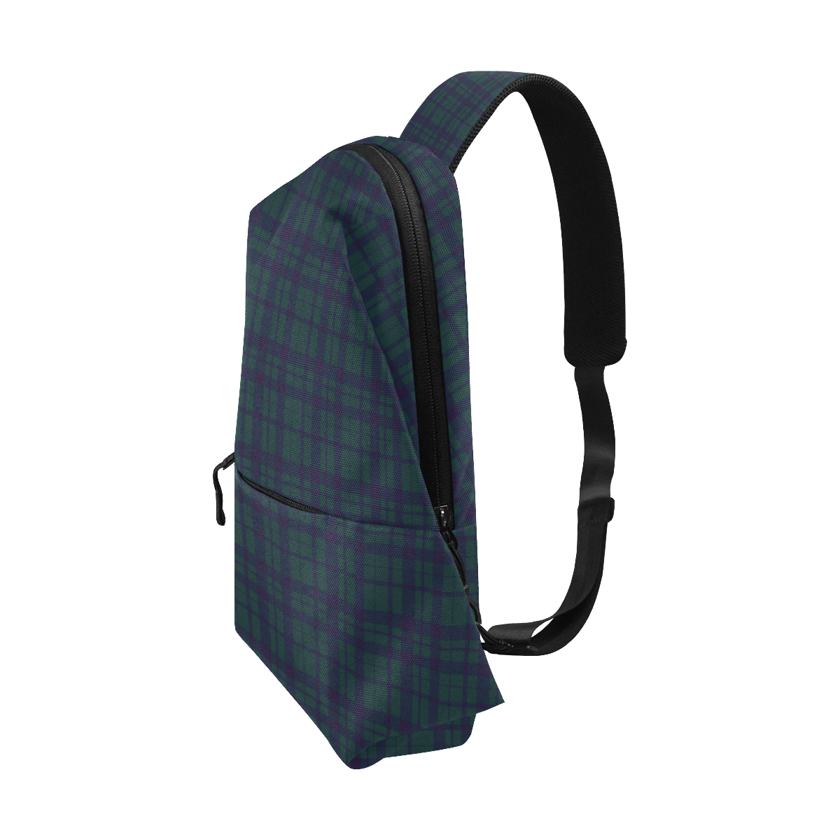 Green Plaid Rock Style Chest Bag (Model 1678)