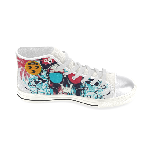28 Beautiful color Women's Classic High Top Canvas Shoes (Model 017)