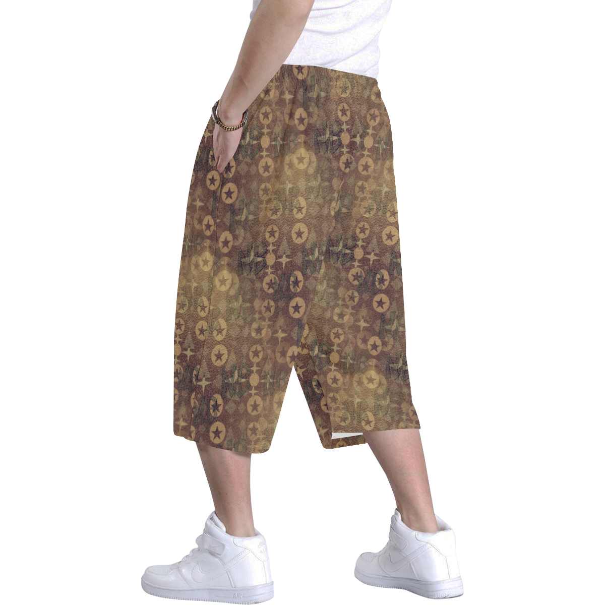 NB Pattern by Nico Bielow Men's All Over Print Baggy Shorts (Model L37)