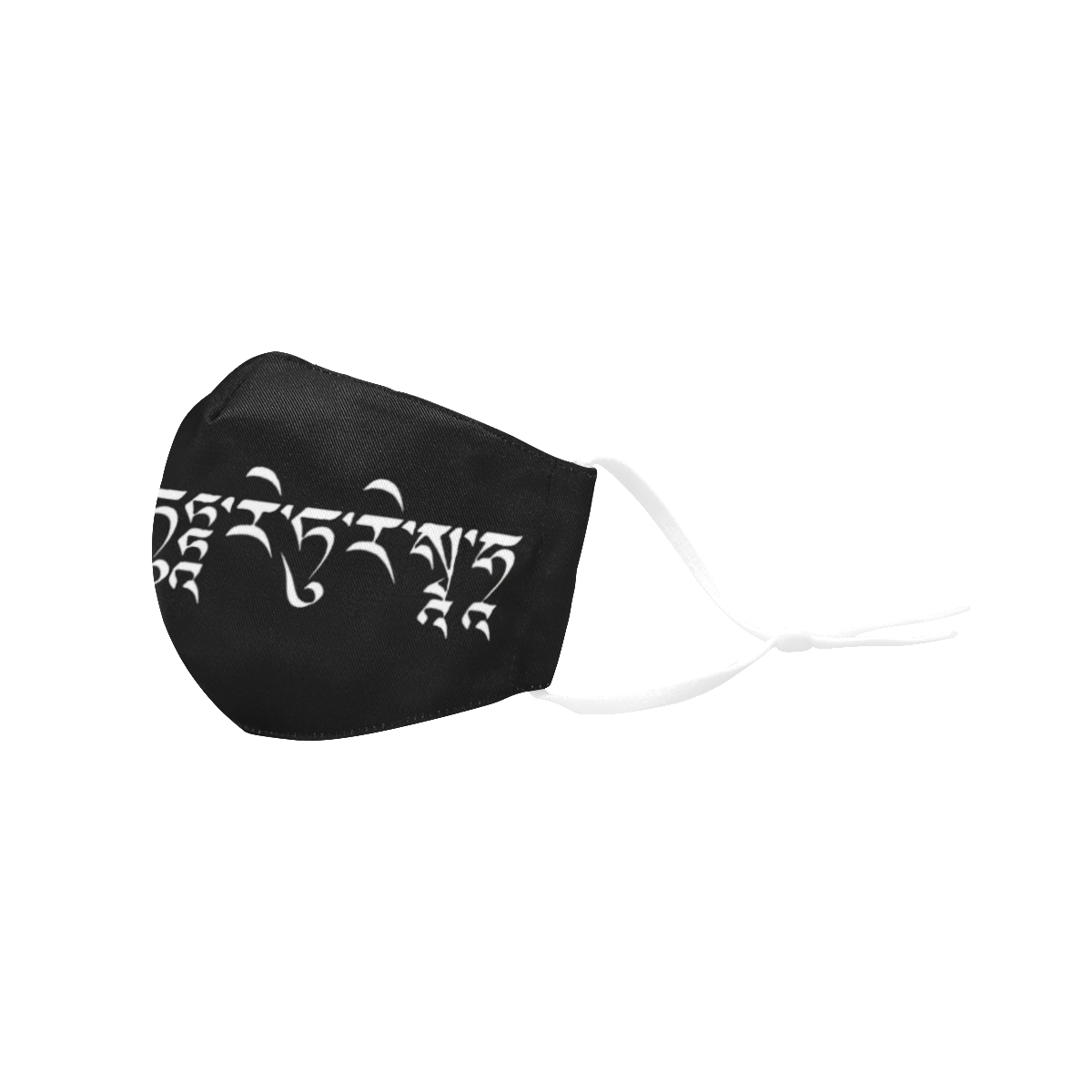 Green Tara Mantra White 3D Mouth Mask with Drawstring (Pack of 10) (Model M04)