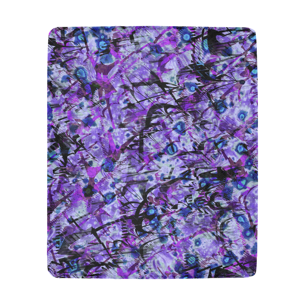 Purple Grunge Chaos Ultra-Soft Micro Fleece Blanket 50"x60"