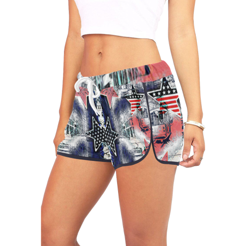 American Town Design By Me by Doris Clay-Kersey Women's All Over Print Relaxed Shorts (Model L19)