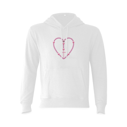 Catholic: Heart-Shaped Rosary - Pink Pearl Beads Oceanus Hoodie Sweatshirt (NEW) (Model H03)