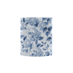 Blue and White Floral Pattern Custom Morphing Mug