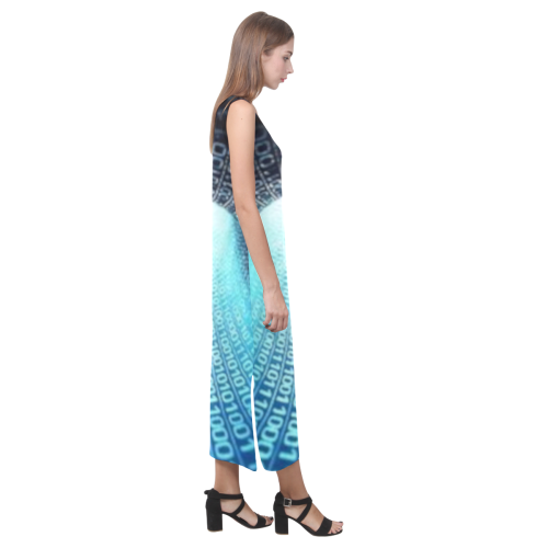 Fashion numbers Phaedra Sleeveless Open Fork Long Dress (Model D08)