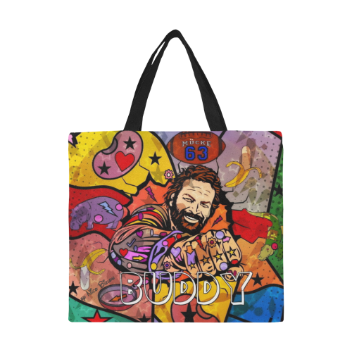 Buddy by Nico Bielow All Over Print Canvas Tote Bag/Large (Model 1699)