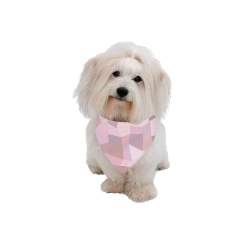 Pastel Pink Mosaic Pet Dog Bandana/Large Size