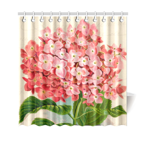 pink hydrangia Shower Curtain 69"x70"