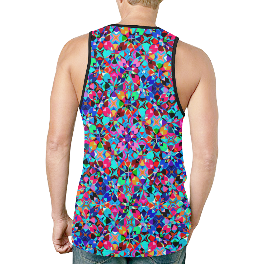 Multicolored Geometric Pattern New All Over Print Tank Top for Men (Model T46)