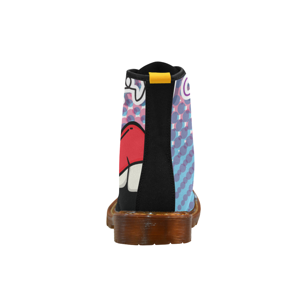 bota plana de mujer con diseño pop art Martin Boots For Women Model 1203H