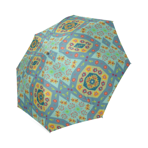 Flower Nation Umbrella for Women Foldable Umbrella (Model U01)