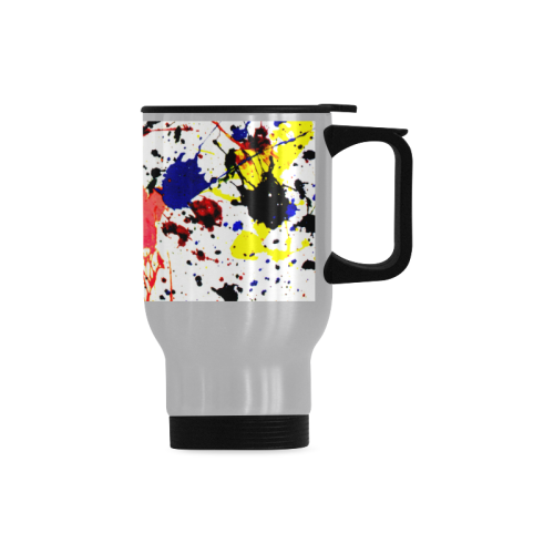 Blue & Red Paint Splatter Travel Mug (14oz)