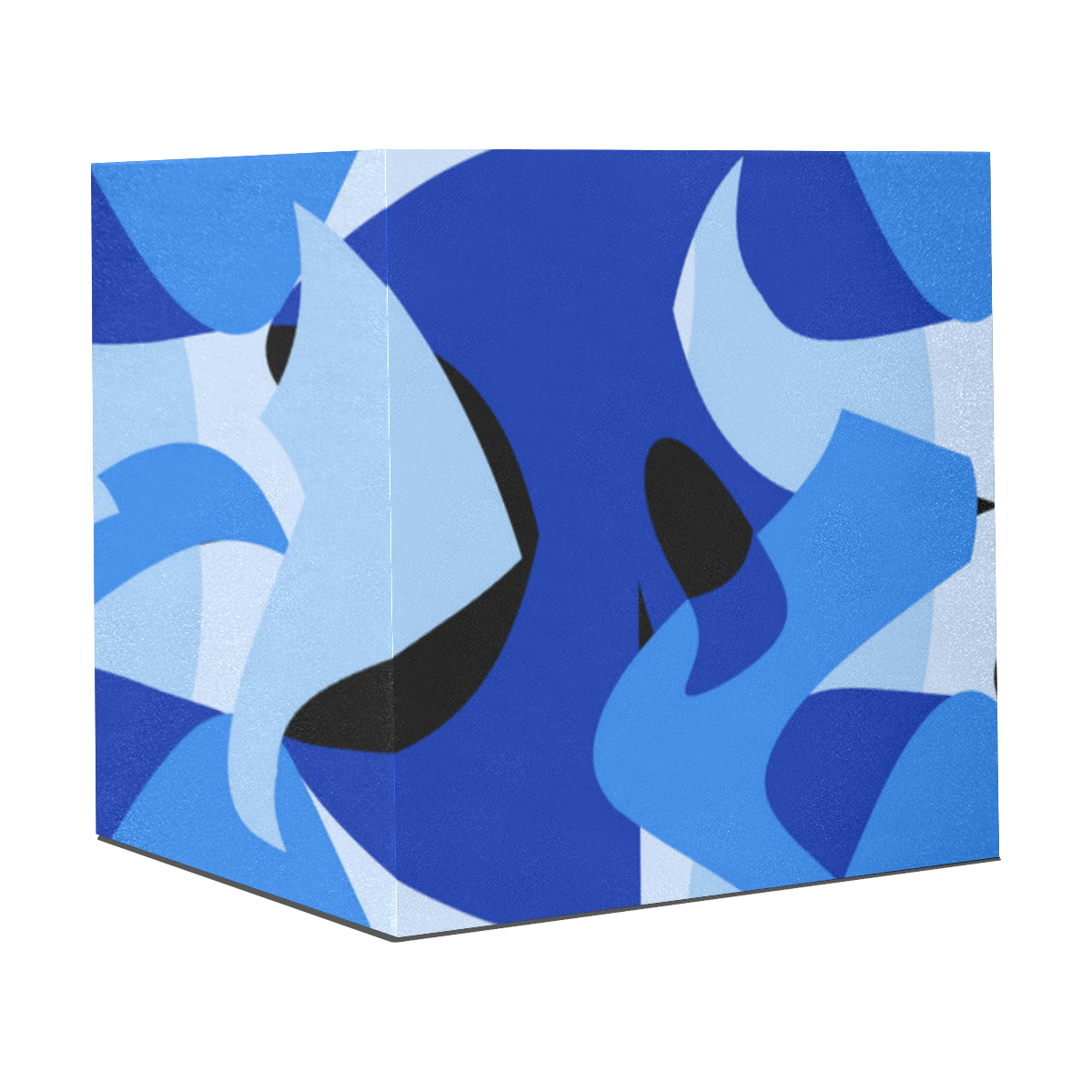 Camouflage Abstract Blue and Black Gift Wrapping Paper 58"x 23" (1 Roll)