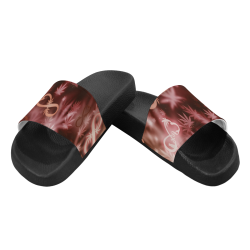 INFINITY RED COSMOS Men's Slide Sandals (Model 057)