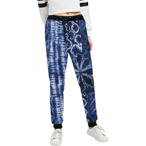 Blue Shibori Abstract Unisex All Over Print Sweatpants (Model L11)