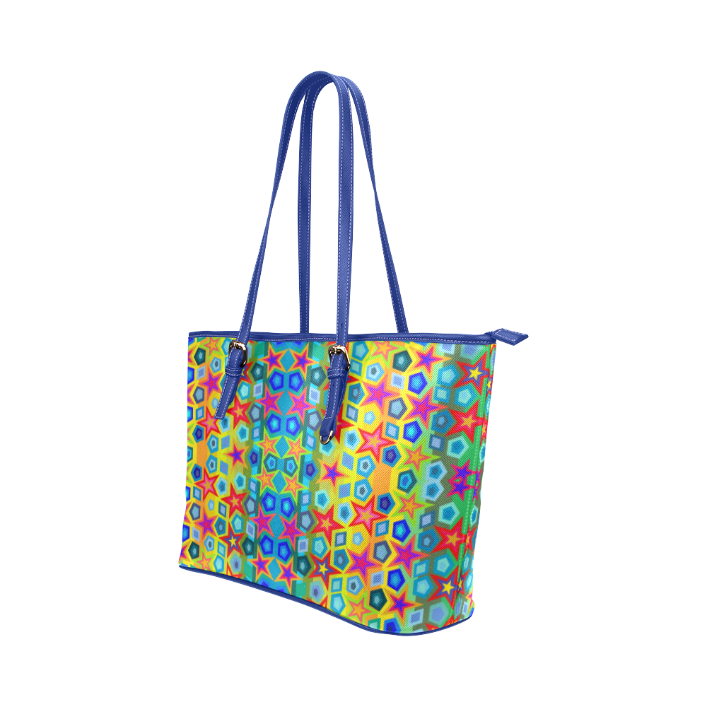 star gworgwous Leather Tote Bag/Small (Model 1651)