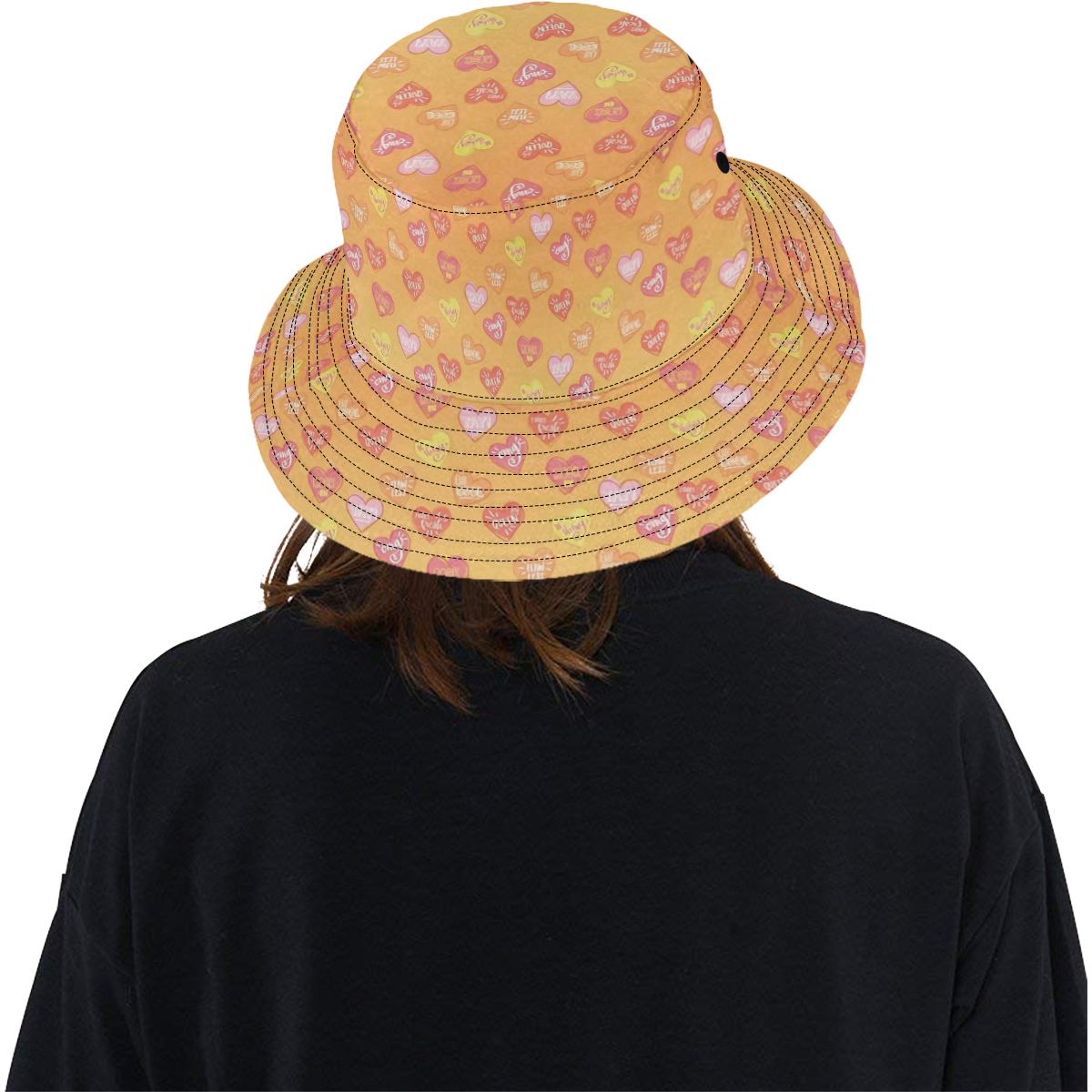 Funky Magic Hearts All Over Print Bucket Hat