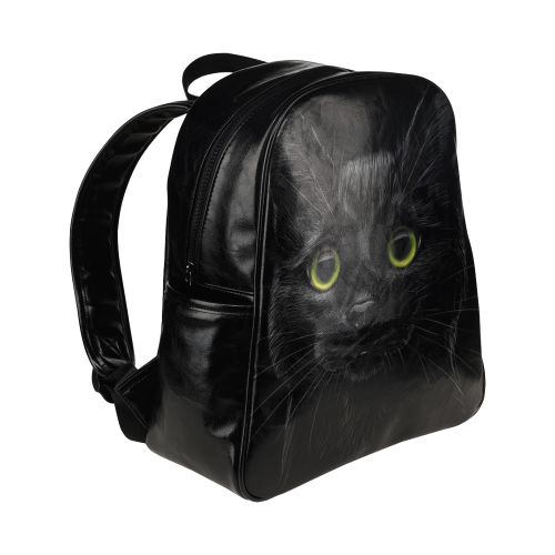 Black Cat Multi-Pockets Backpack (Model 1636)