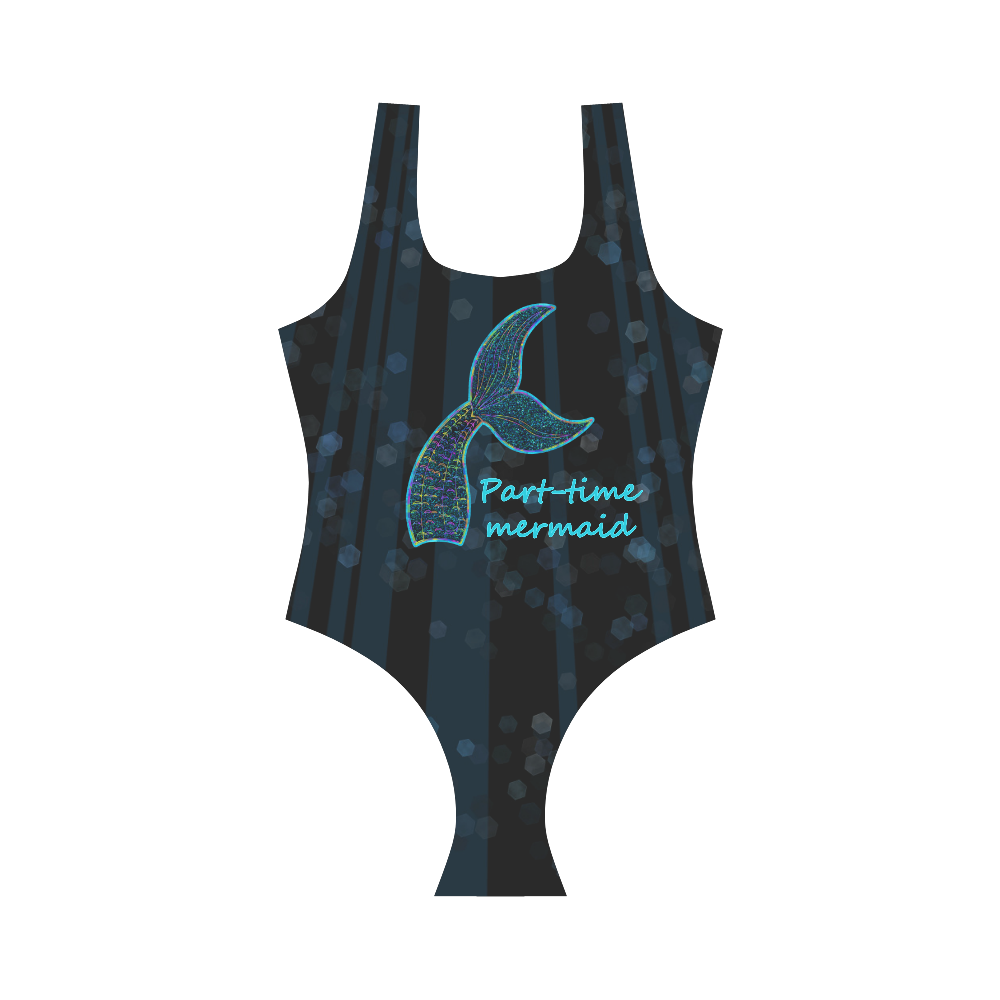part-time mermaid Vest One Piece Swimsuit (Model S04)