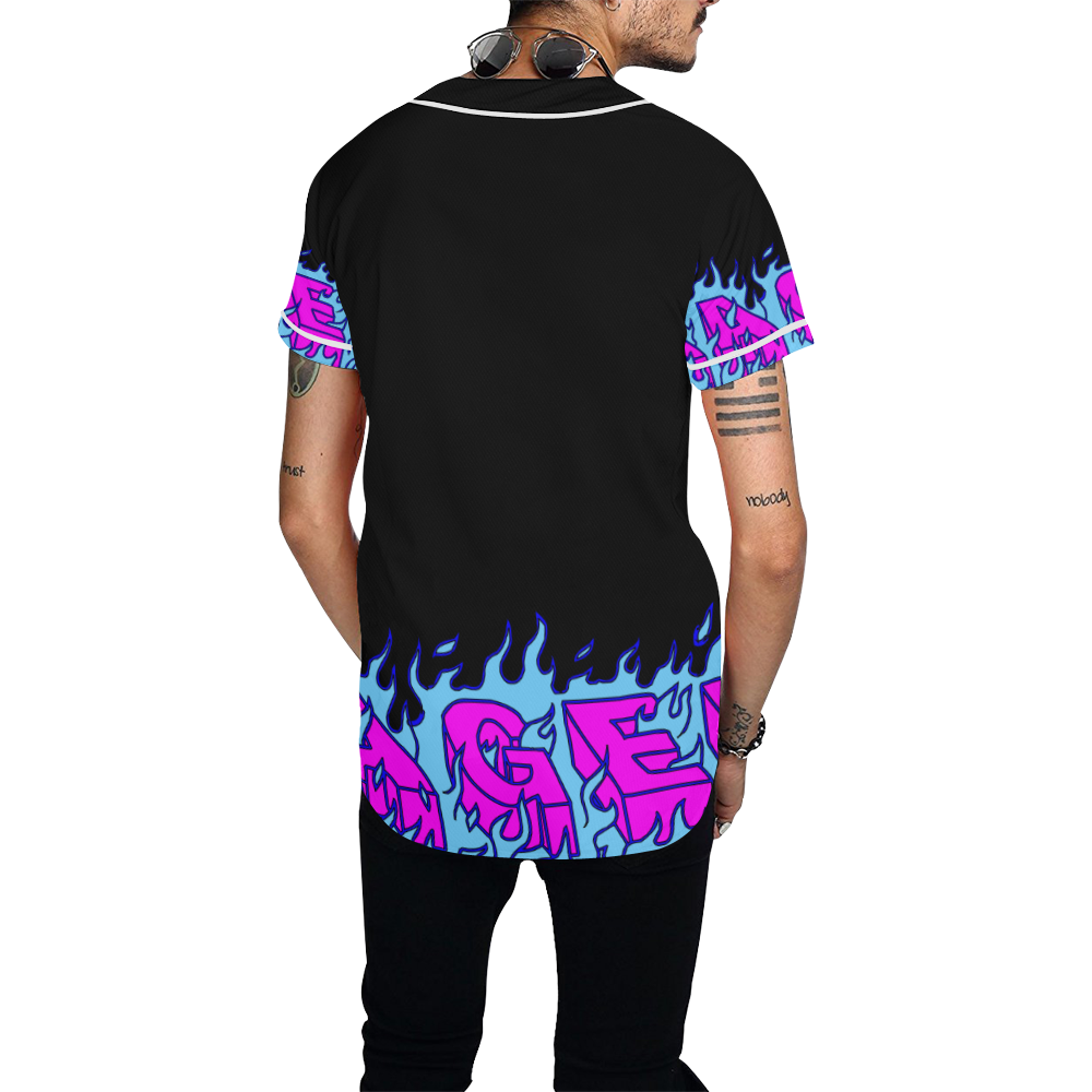 22 year rager HELL MINT PINK LOGOBASEBALL JERSEY All Over Print Baseball Jersey for Men (Model T50)