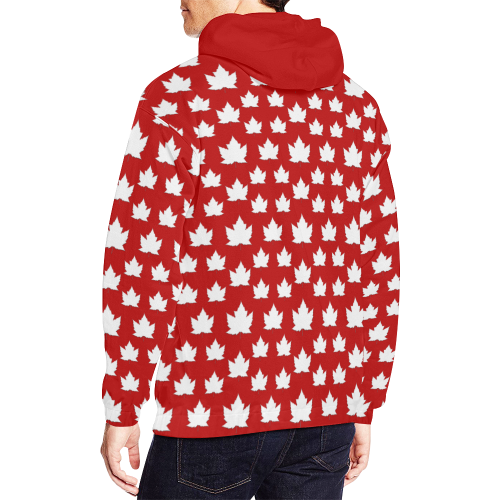 Cute Canada Maple Leaf Hoodies All Over Print Hoodie for Men/Large Size (USA Size) (Model H13)