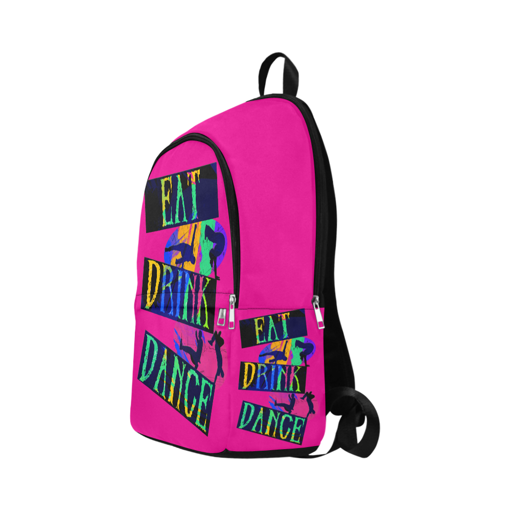 Break Dancing Colorful / Pink Fabric Backpack for Adult (Model 1659)
