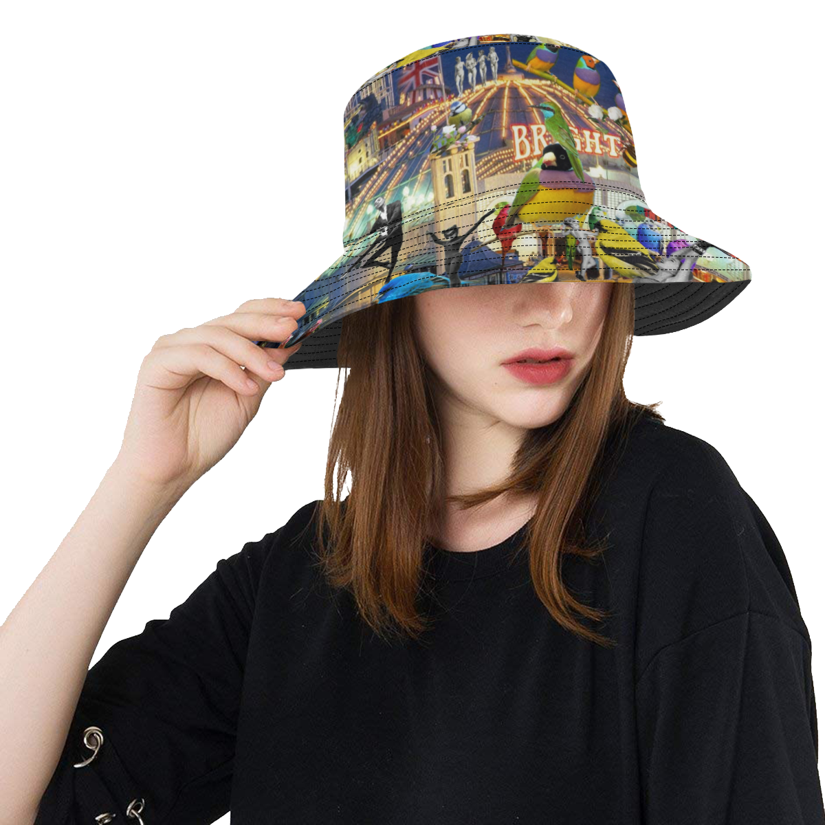 Welcome to Brighton All Over Print Bucket Hat