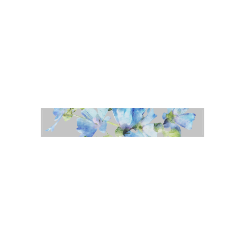 Fairlings Delight's Flowering Blues Bouquets 53086I1 Women's Low Rise Capri Leggings (Invisible Stitch) (Model L08)