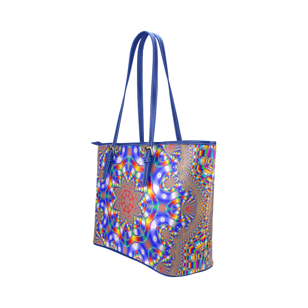 Blue Star Leather Tote Bag/Large (Model 1651)