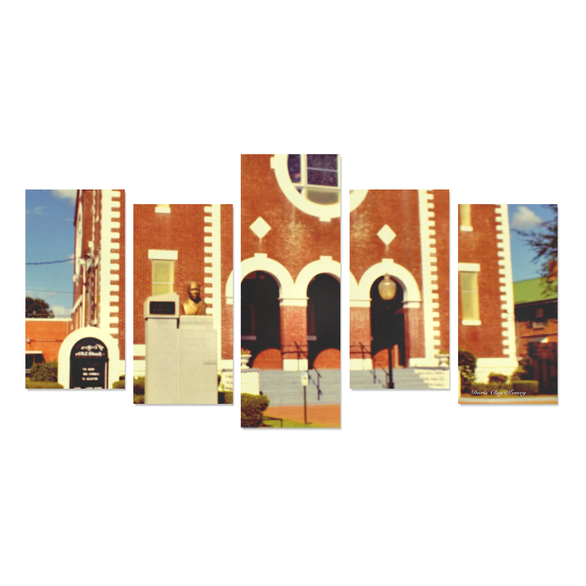 Brown Chapel AME Church of Selma AL by Doris Clay-Kersey Canvas Print Sets E (No Frame)