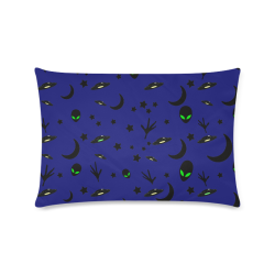 Alien Flying Saucers Stars Pattern Custom Zippered Pillow Case 16"x24"(Twin Sides)