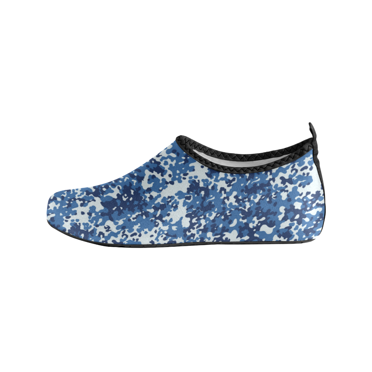 Digital Blue Camouflage Men's Slip-On Water Shoes (Model 056)