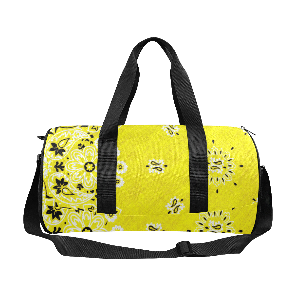 Grunge Yellow Bandana paisley Duffle Bag (Model 1679)