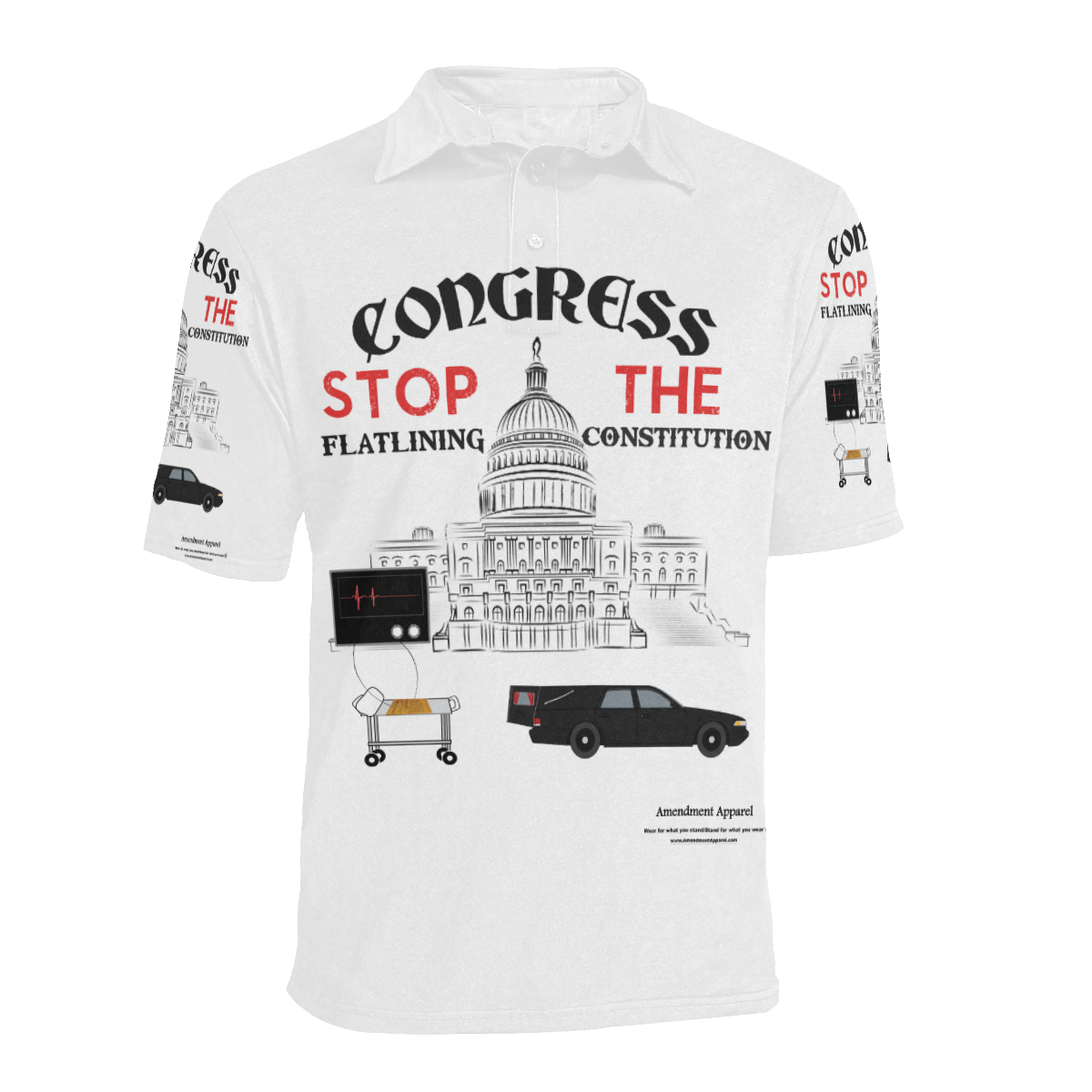 Congressional Plea Men's All Over Print Polo Shirt (Model T55)