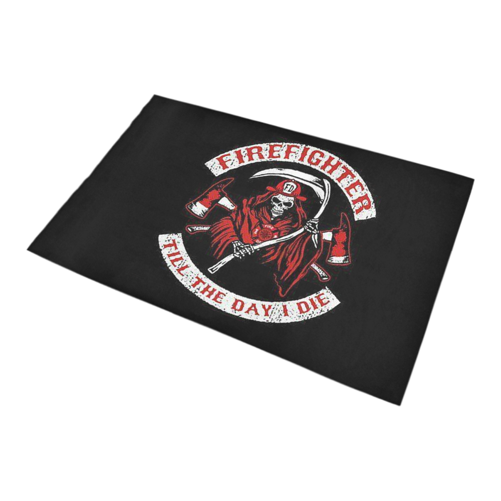 FireFighter Till The Day I Die Bath Rug 20''x 32''