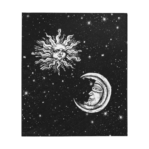 Mystic Stars, Moon and Sun Quilt 60"x70"