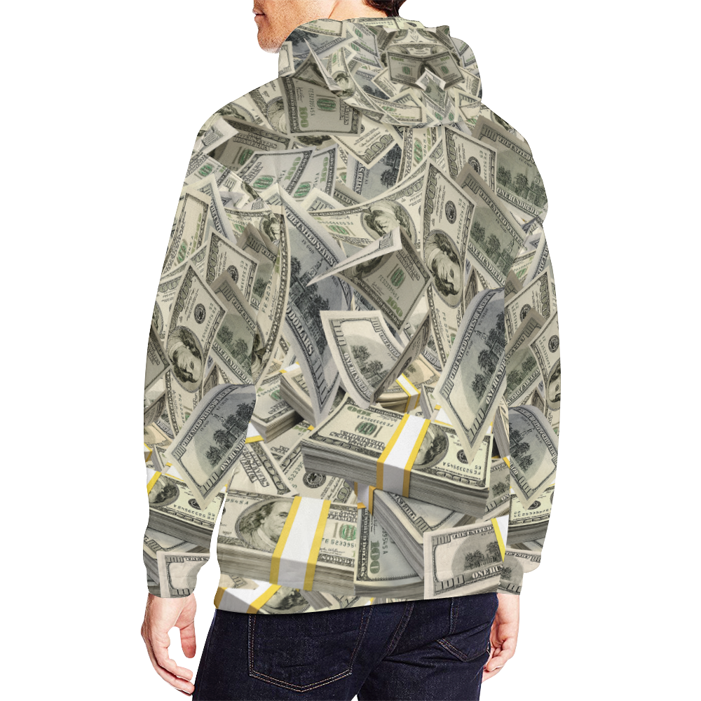 MONEY All Over Print Hoodie for Men (USA Size) (Model H13)