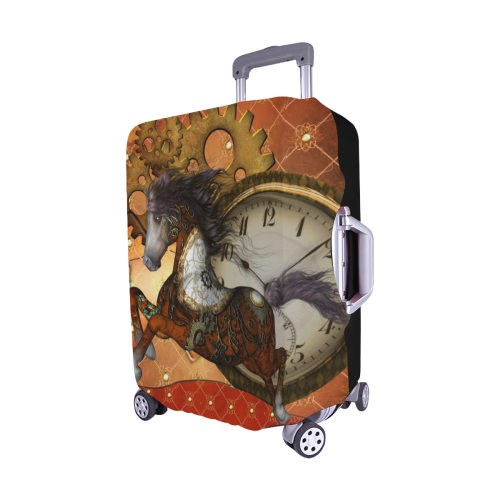 Steampunk, awesome steampunk horse Luggage Cover/Medium 22"-25"