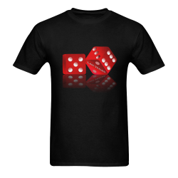 Las Vegas Craps Dice on Black Men's T-shirt in USA Size (Front Printing Only) (Model T02)